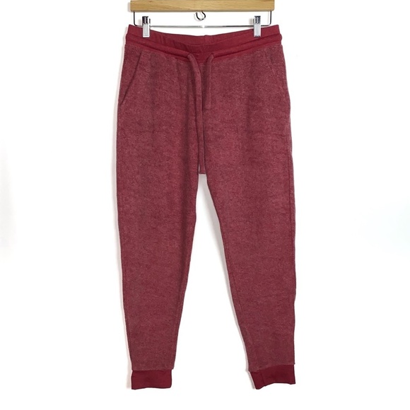 NEW Soft Serve Cloud Blend Soft Red Jogger Loungewear Pants Large - Picture 1 of 8